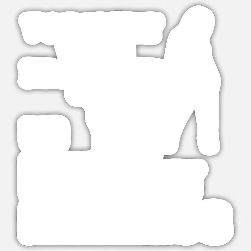 Hund - Sticker Größe S (10 x 10 cm) - Mattweiß