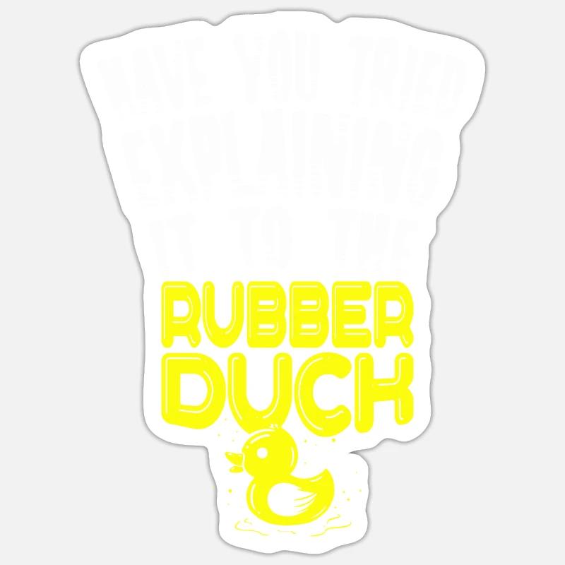 IT Nerd Programmer Developer Humor Rubber Duck Sticker size S (10 x 10 cm)