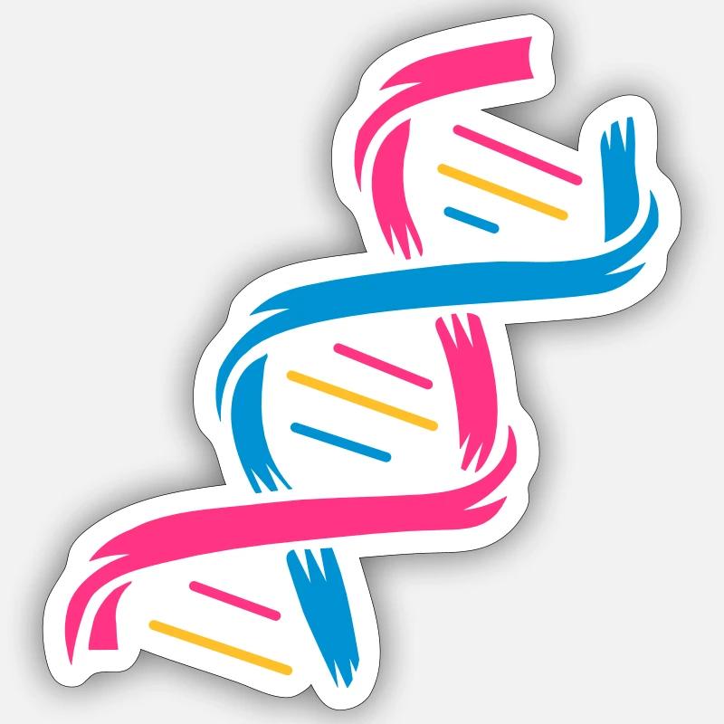 La structure d'une molécule d'ADN - Sticker taille S (10 x 10 cm) - blanc mat
