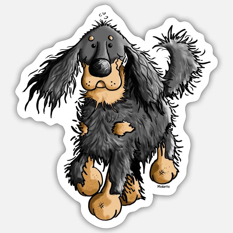 Flinker Gordon Setter - Hund Sticker Größe S (10 x 10 cm)