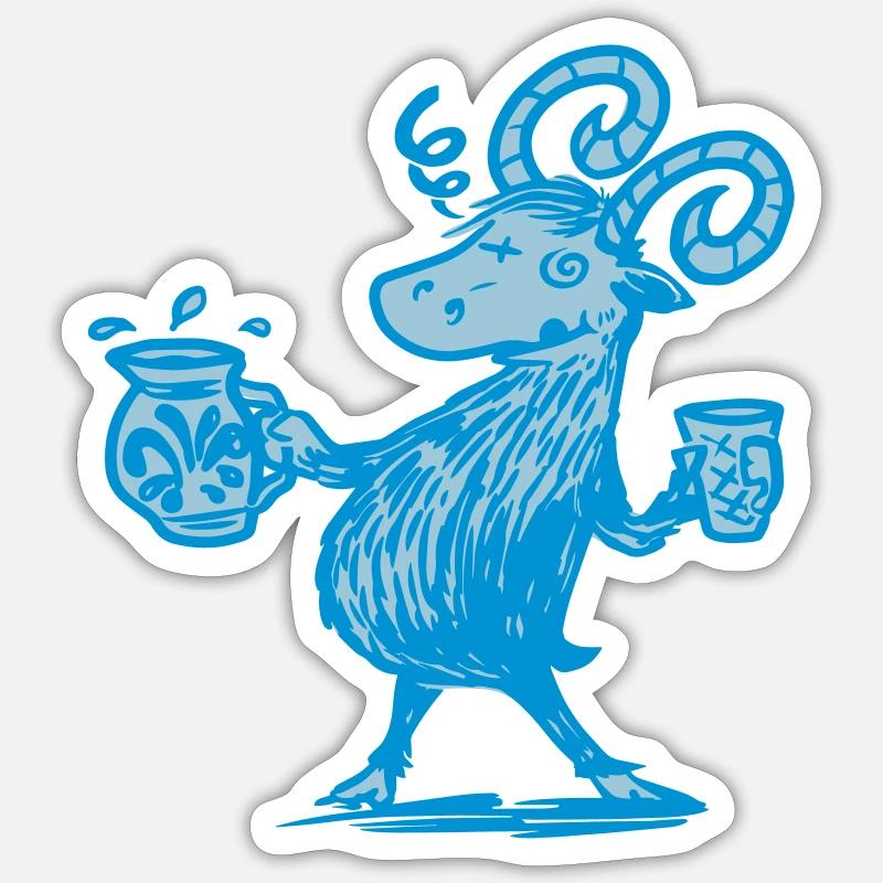 Der Blaue Bock Sticker Größe S (10 x 10 cm)