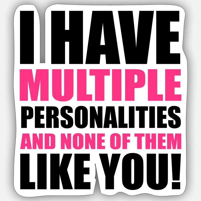 Personalities - Sticker taille S (10 x 10 cm) - blanc mat