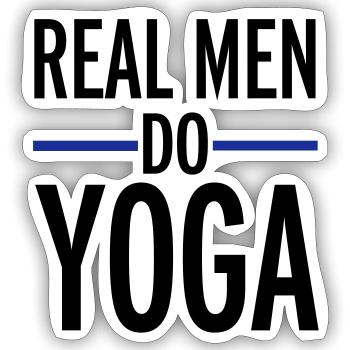 Yoga - Sticker size S (10 x 10 cm) - white matte - Front