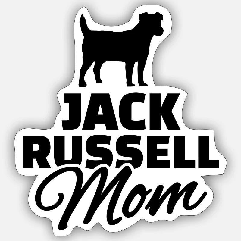 Jack Russel Mom - Sticker size S (10 x 10 cm) - white matte