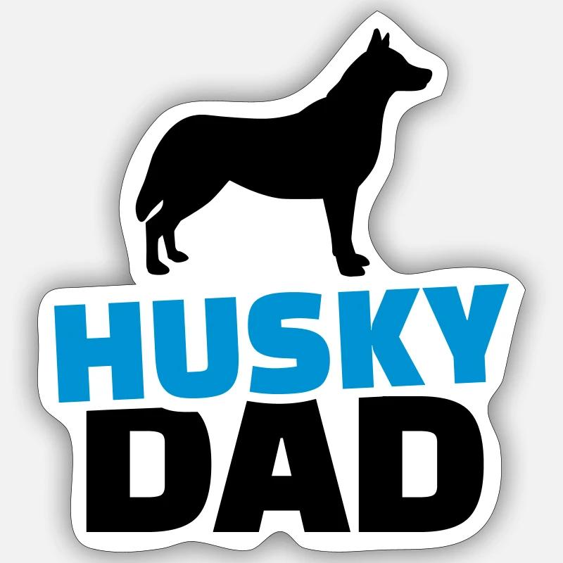 Husky - Sticker Größe S (10 x 10 cm) - Mattweiß