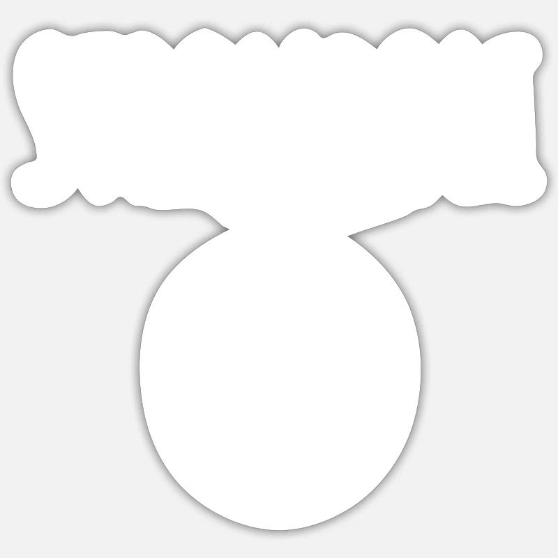 Joli souvenir de Stromboli - Sticker taille S (10 x 10 cm) - blanc mat