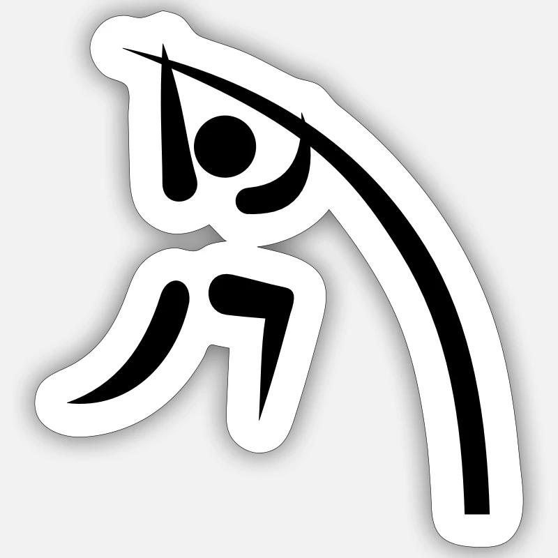 Saut à la perche Sticker taille S (10 x 10 cm)