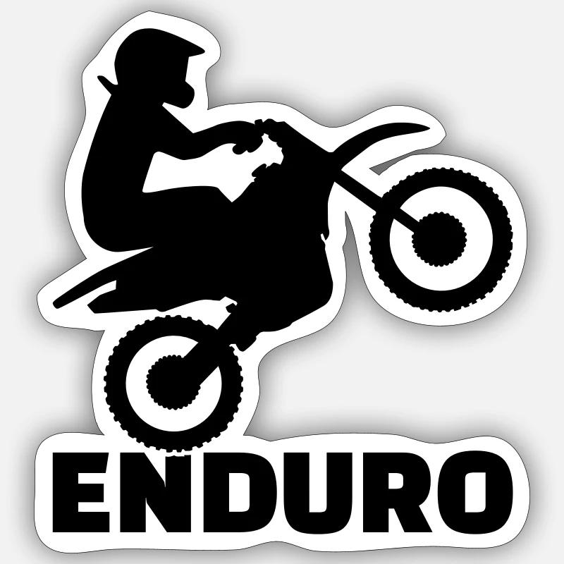 Enduro - Sticker size S (10 x 10 cm) - white matte