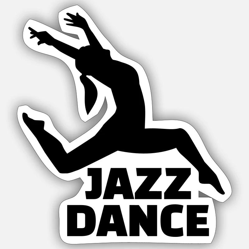 Jazz dance - Sticker Größe S (10 x 10 cm) - Mattweiß