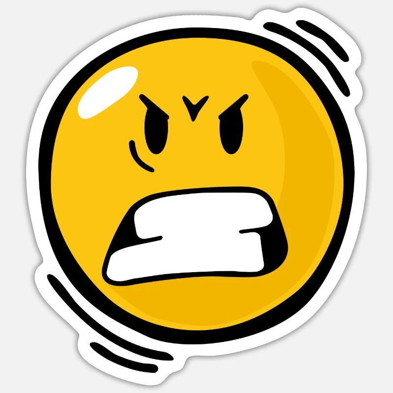 Smiley Anger - Tarra koko S (10 x 10 cm) - mattavalkoinen