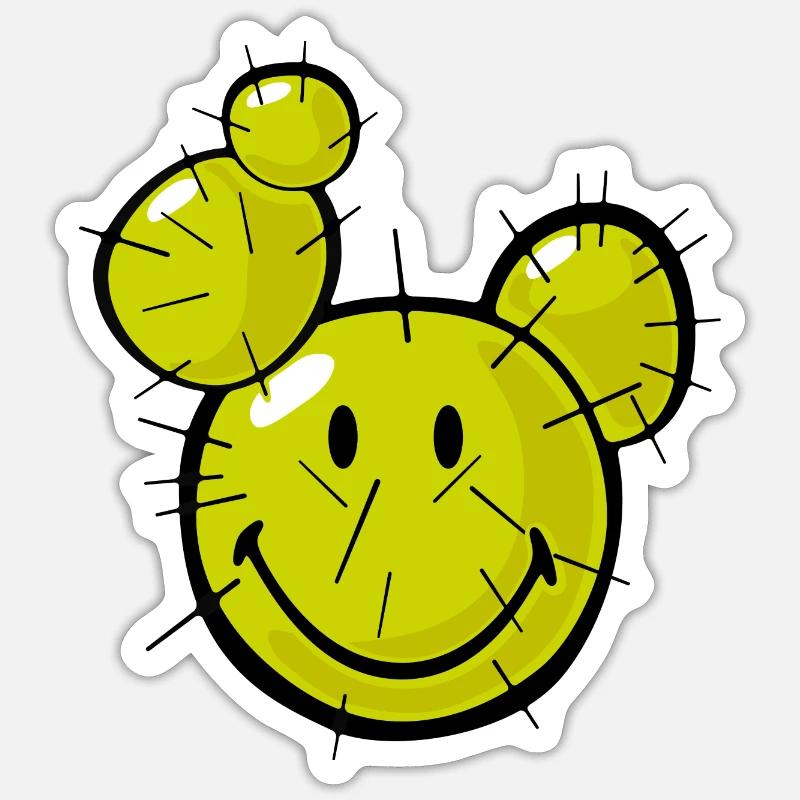 Smiley Cactus Sticker Größe S (10 x 10 cm)