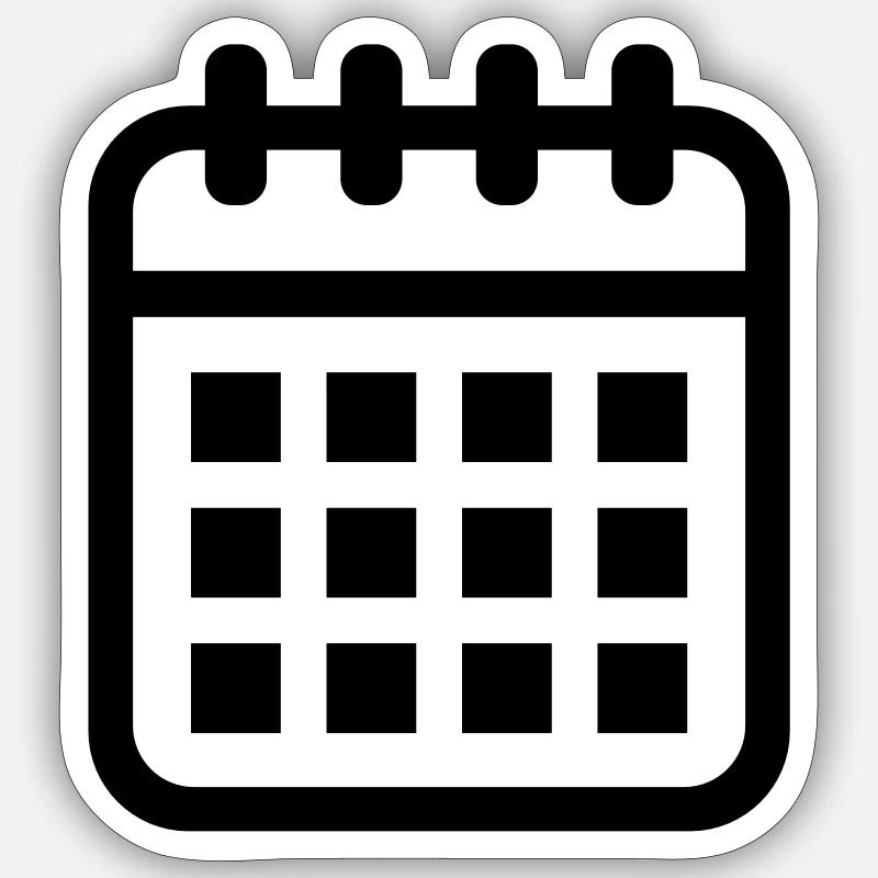 Calendar - Sticker size S (10 x 10 cm) - white matte