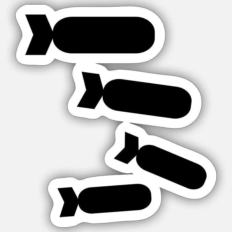 bombs Sticker size S (10 x 10 cm)
