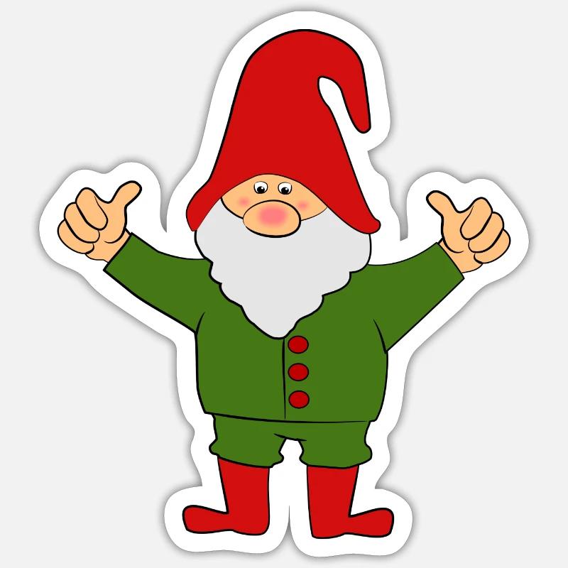 Elves Dwarfs - Sticker size S (10 x 10 cm) - white matte