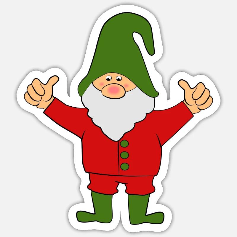 Gnome dwarfs - Sticker size S (10 x 10 cm) - white matte