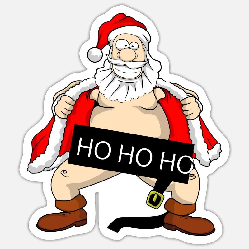 Idée de cadeau pour le pull de Noël Santa Ugly Sticker taille S (10 x 10 cm)