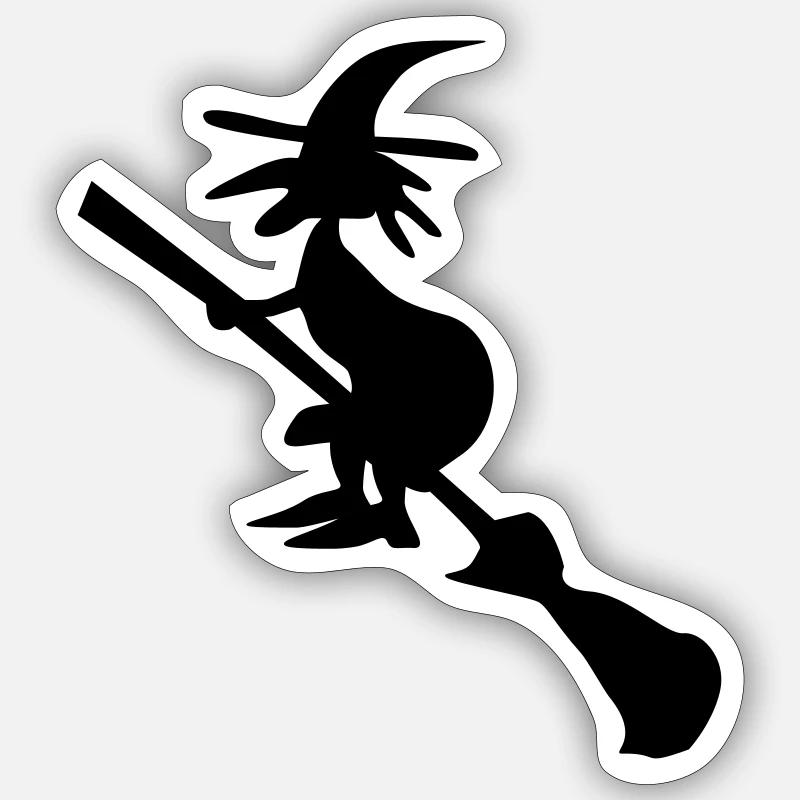 Witch - Sticker size S (10 x 10 cm) - white matte
