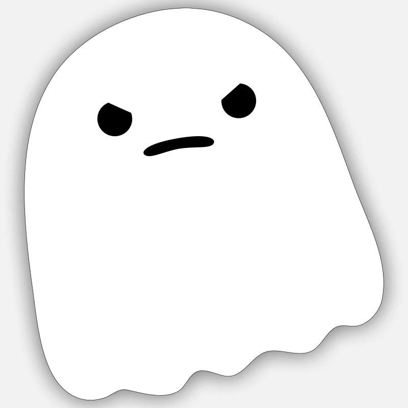 Very unhappy ghost (angry Ghost) Sticker size S (10 x 10 cm)
