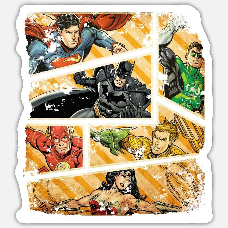 DC Comics Justice League Comic Book Panels Sticker size S (10 x 10 cm)