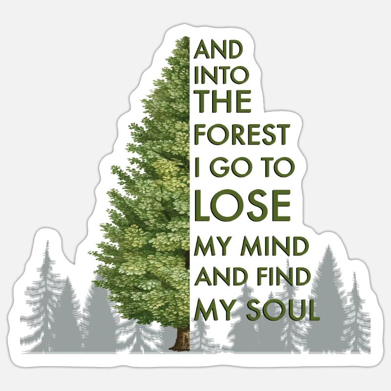 Forest - Sticker size S (10 x 10 cm) - white matte