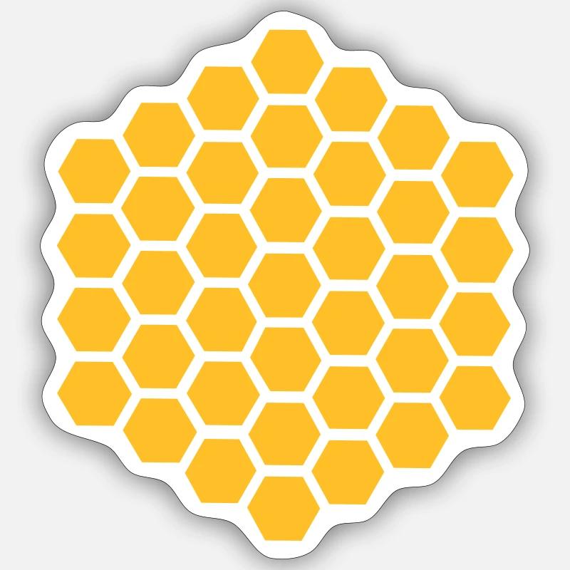 Gaufre - Sticker taille S (10 x 10 cm) - blanc mat