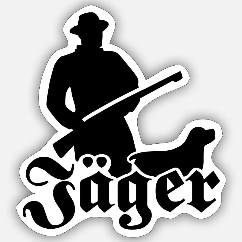 Jäger Sticker Größe S (10 x 10 cm)