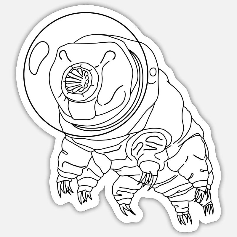 Tardigrade-Astronaut Sticker Größe S (10 x 10 cm)