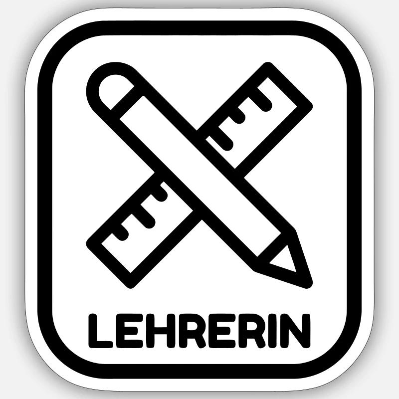 School Teacher Schule Lehrerin Ecole Prof Lehrer Sticker size S (10 x 10 cm)