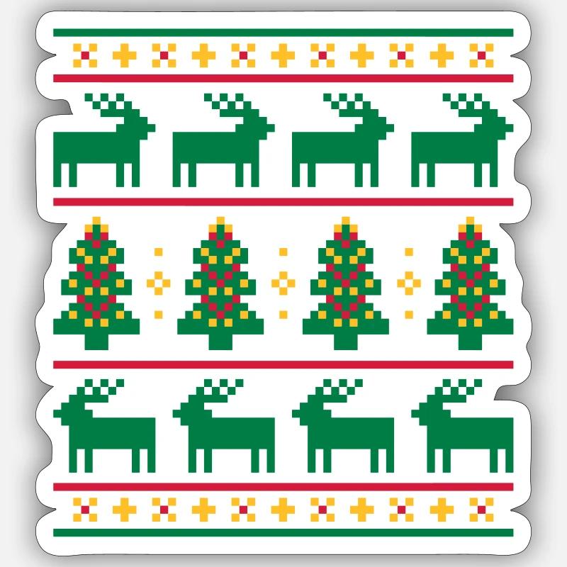 Norweger-Muster (Winter) 03.1 Sticker Größe S (10 x 10 cm)