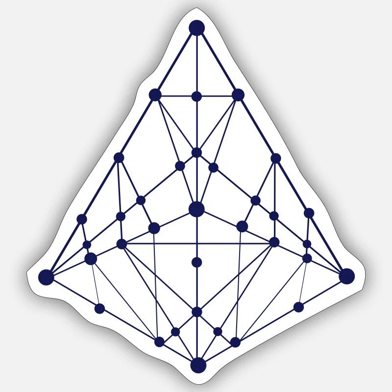 Blockchain, Ether Sticker size S (10 x 10 cm)