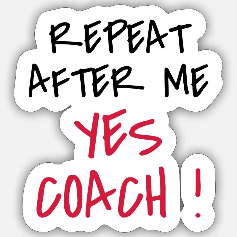 Coach / Coaching / Entraineur / Sport - Sticker taille S (10 x 10 cm) - blanc mat