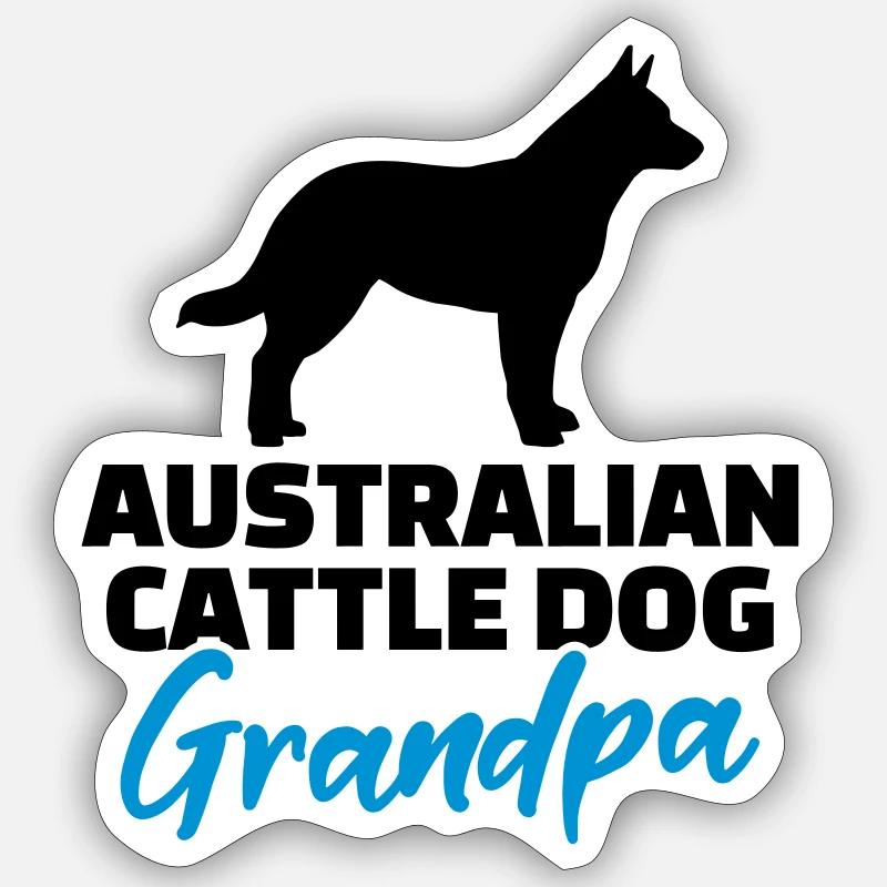 Australian cattle dog - Sticker size S (10 x 10 cm) - white matte