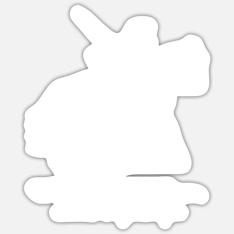Si le saut était facile - Idée cadeau Volti - Sticker taille S (10 x 10 cm) - blanc mat