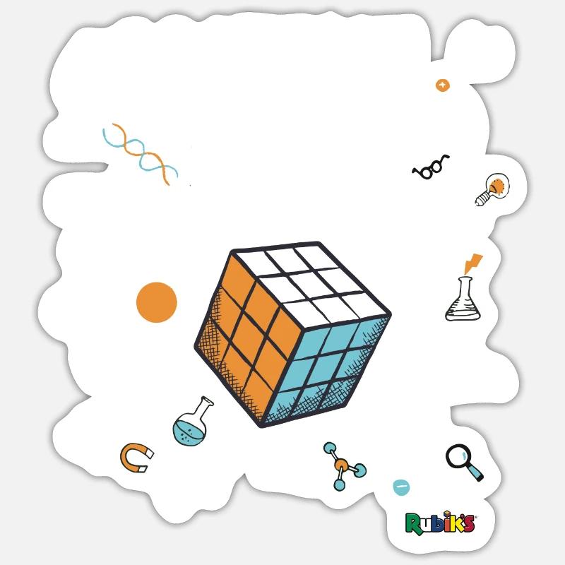 Rubik's Cube Science Cool Sticker taille S (10 x 10 cm)
