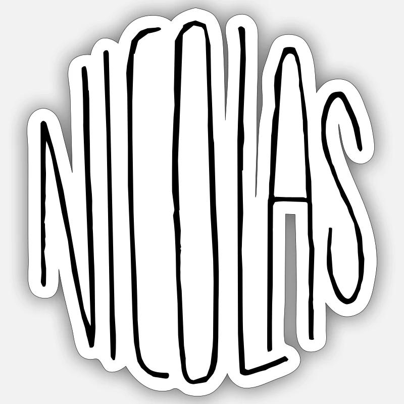 Nicolas gift - Sticker size S (10 x 10 cm) - white matte