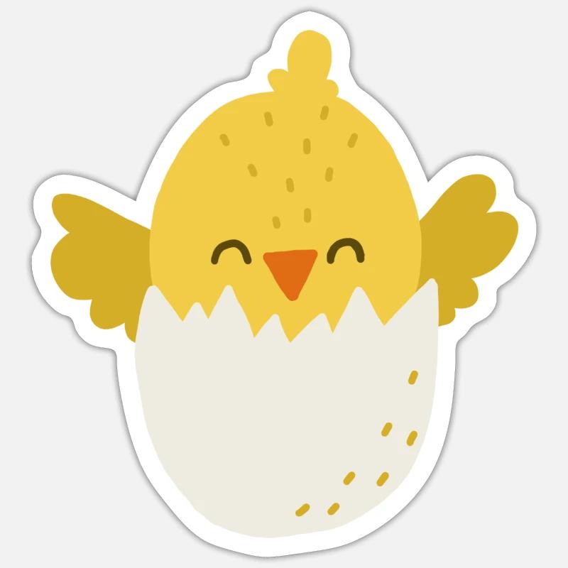 poussin Sticker taille S (10 x 10 cm)