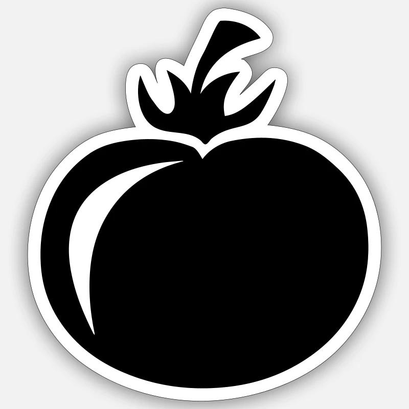 Tomate - Sticker Größe S (10 x 10 cm) - Mattweiß