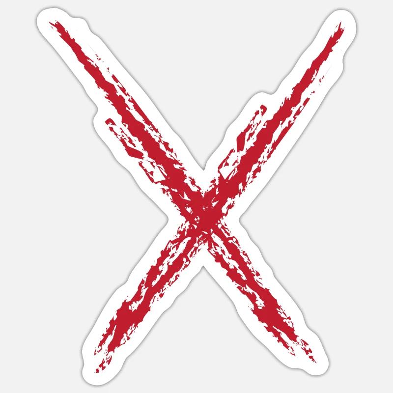 X - Sticker taille S (10 x 10 cm) - blanc mat