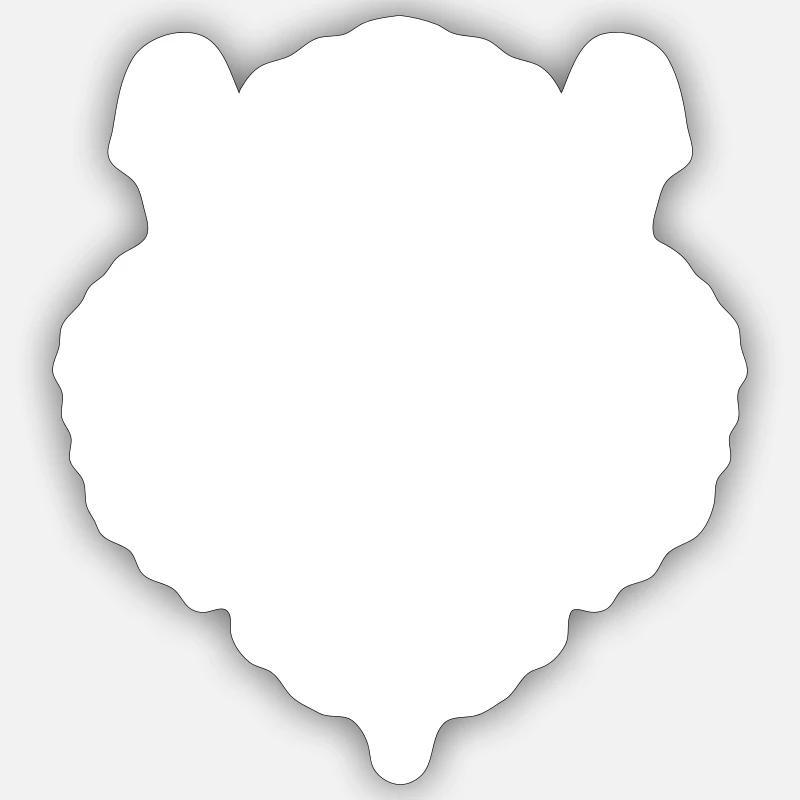 tiger - Sticker size S (10 x 10 cm) - white matte