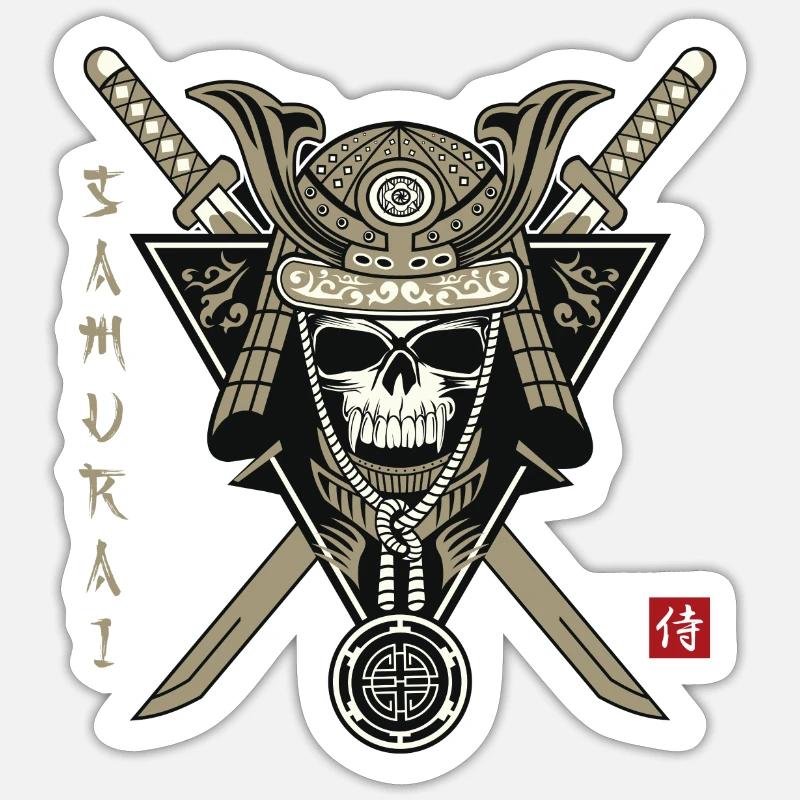Vampire Samurai - Sticker size S (10 x 10 cm) - white matte