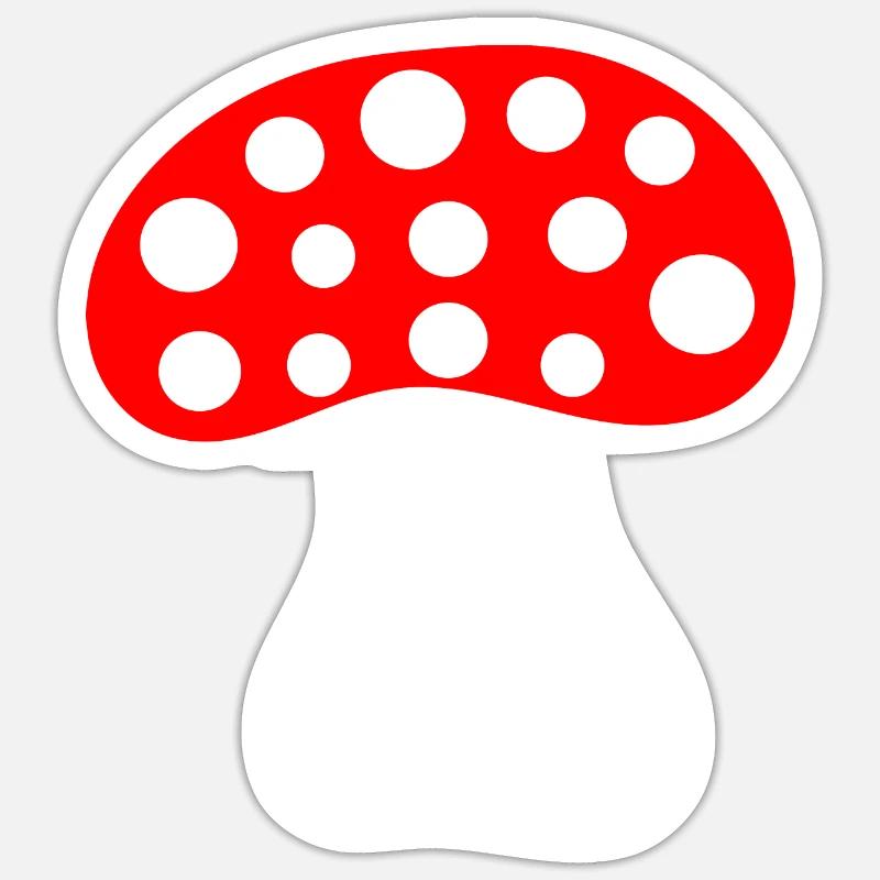 Toadstool, mushroom in the woods gift Sticker size S (10 x 10 cm)