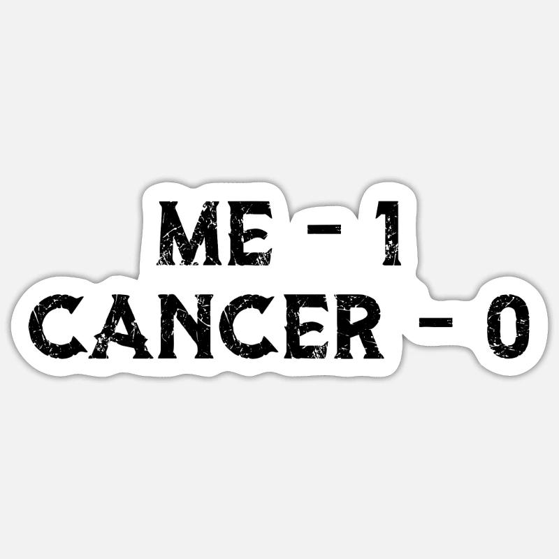 me 1 Krebs 0 - Sticker Größe S (10 x 10 cm) - Mattweiß