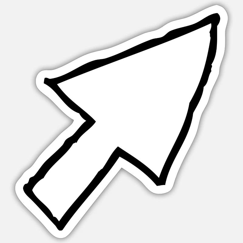 cursor - Sticker Größe S (10 x 10 cm) - Mattweiß