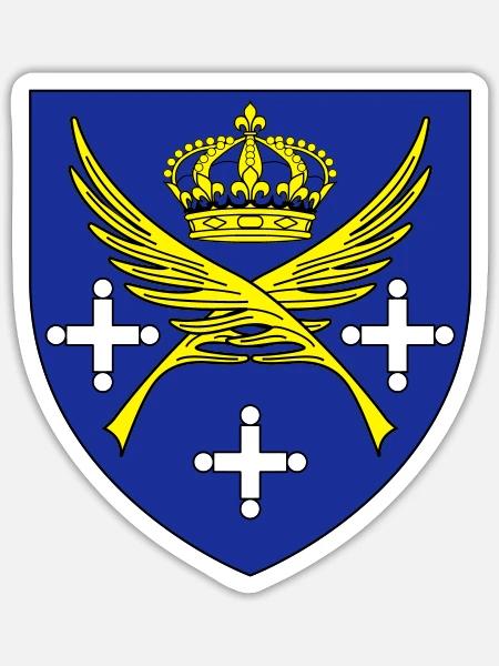 Blason ville Saint Etienne Loire - Sticker taille S (10 x 10 cm) - blanc mat