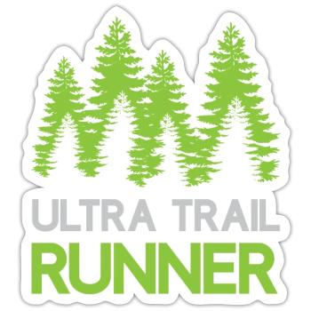 Ultra Trail Runner - Sticker size S (10 x 10 cm) - white matte - Front