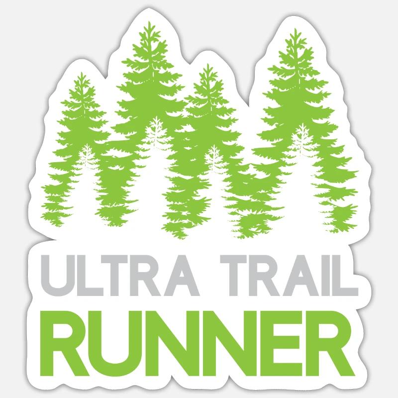 Ultra Trail Runner - Sticker taille S (10 x 10 cm) - blanc mat