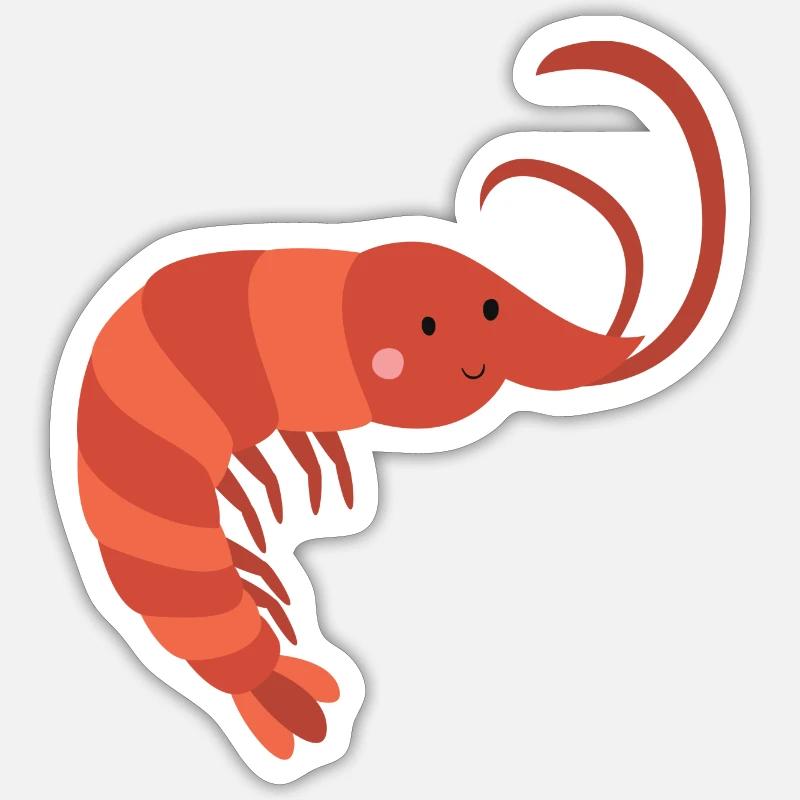 shrimp Sticker size S (10 x 10 cm)