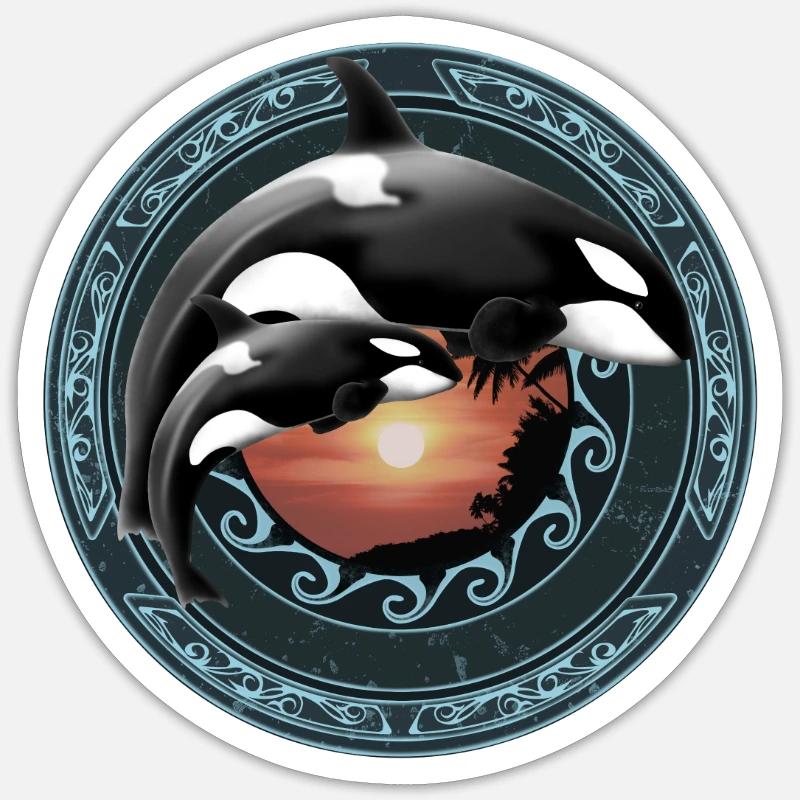 Orca killer whale - Sticker size S (10 x 10 cm) - white matte
