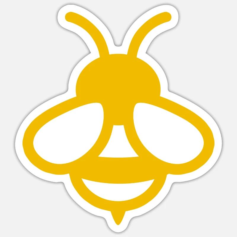 Comic Biene Sticker Größe S (10 x 10 cm)
