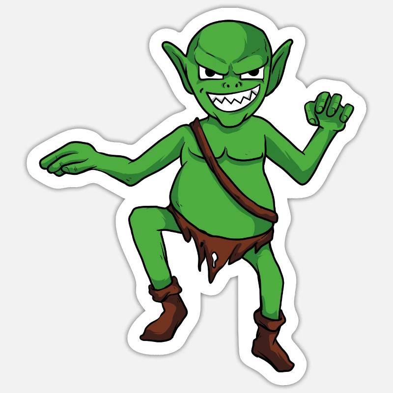 goblin - Sticker size S (10 x 10 cm) - white matte